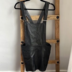 Love Leather Overall Mini Dress sz xs
